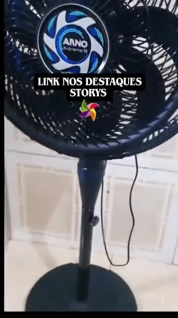 Ventilador de coluna Arno X-Treme 9 montado e em pleno funcionamento