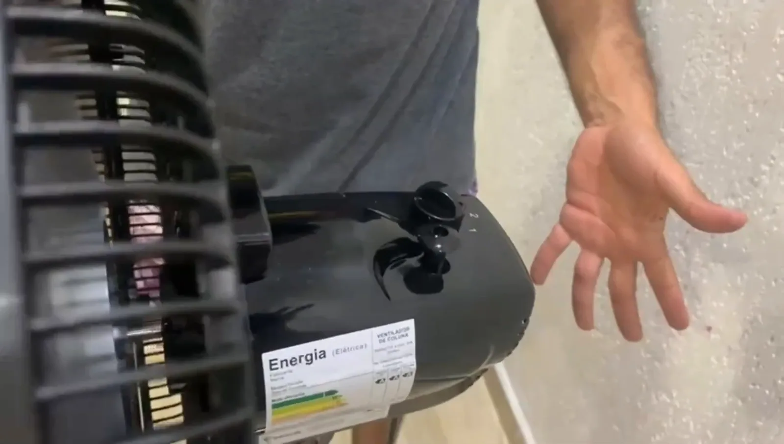 Motor do ventilador com selo Procel de consumo de energia