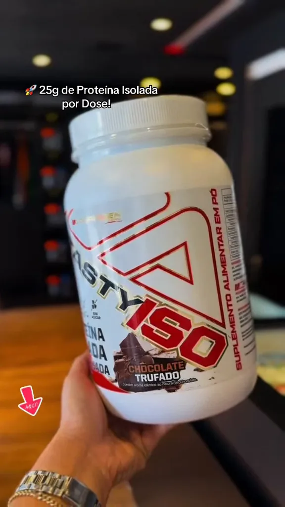 Apresentação do pote de Tasty Iso Adaptogen Science mostrando a embalagem