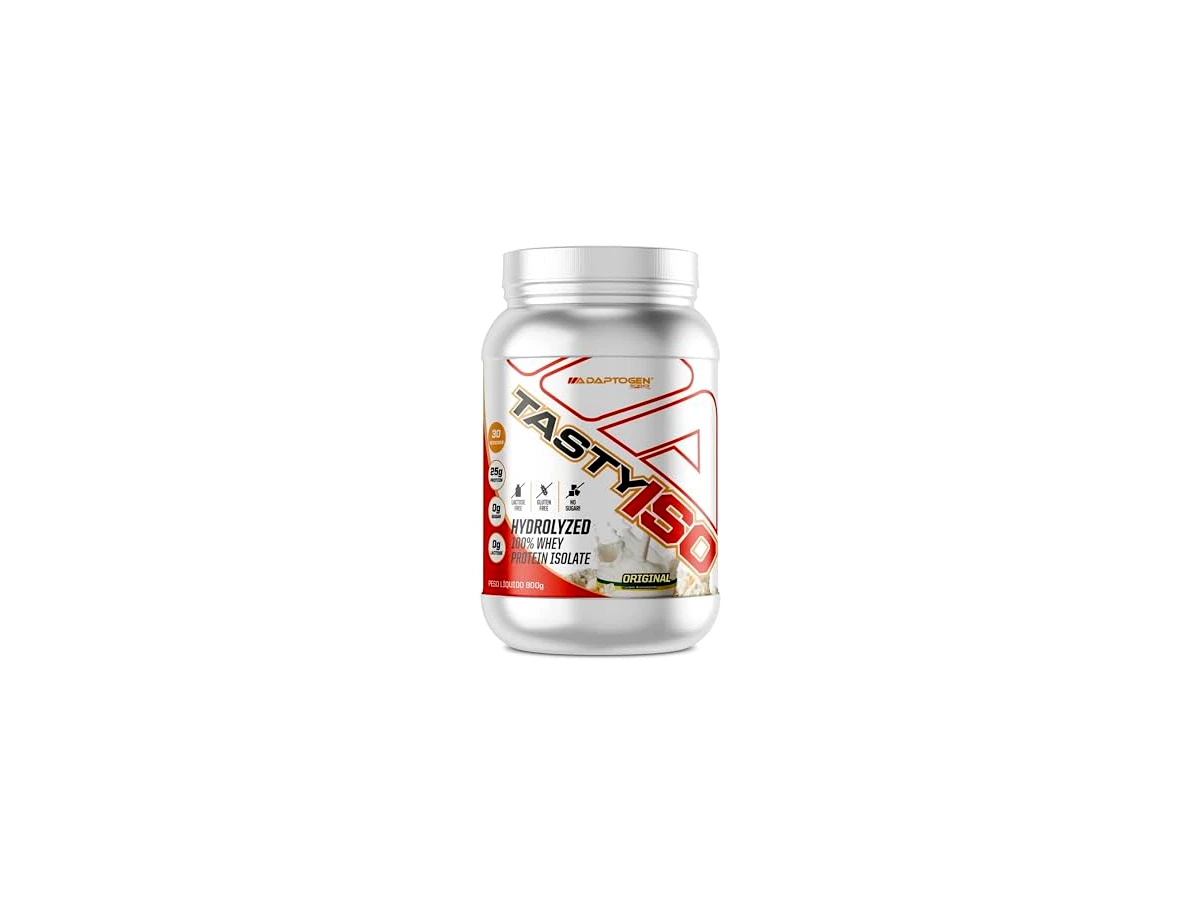 Whey protein hidrolisado 25g de proteína 900g Adaptogen Science Isolado e Hidrolisado Tasty Iso