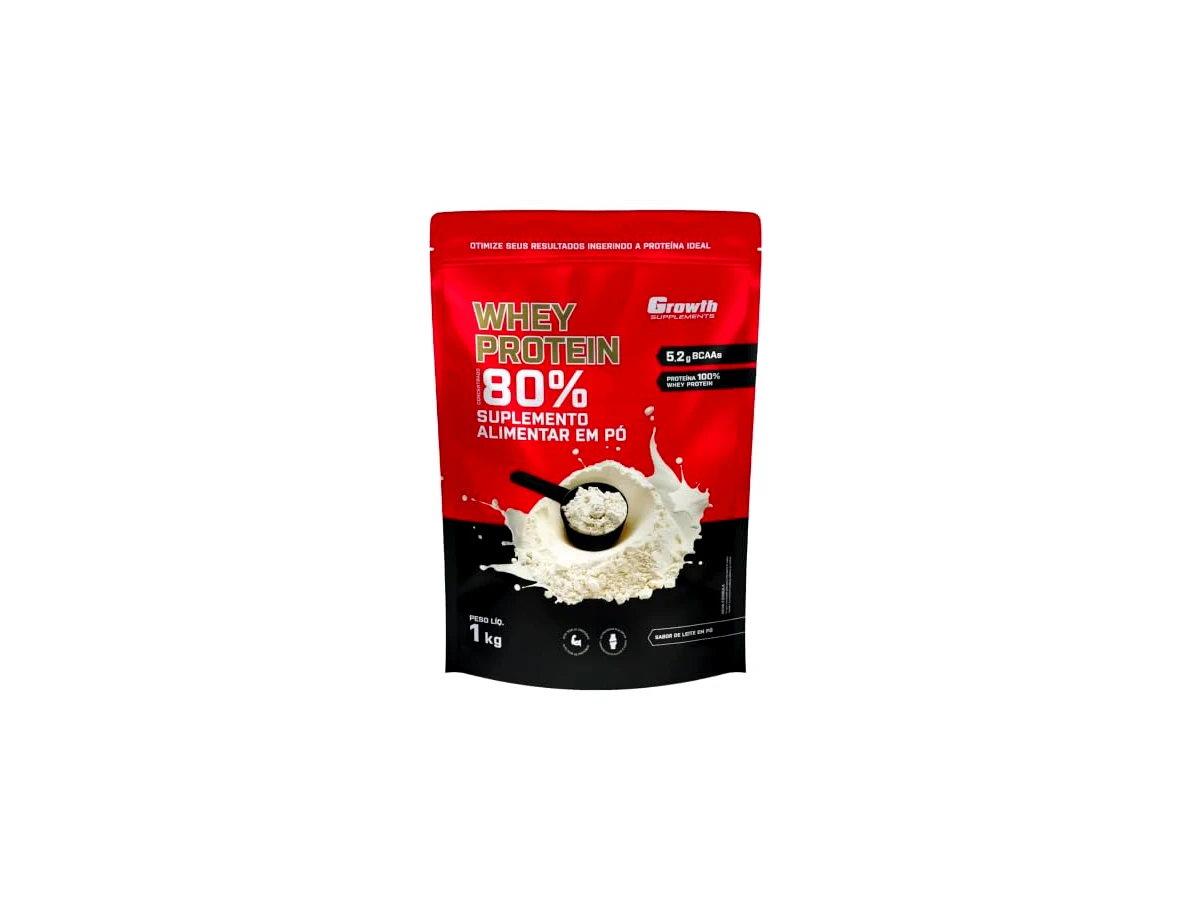 Whey protein concentrado 23g de proteína Growth Supplements 80% Whey